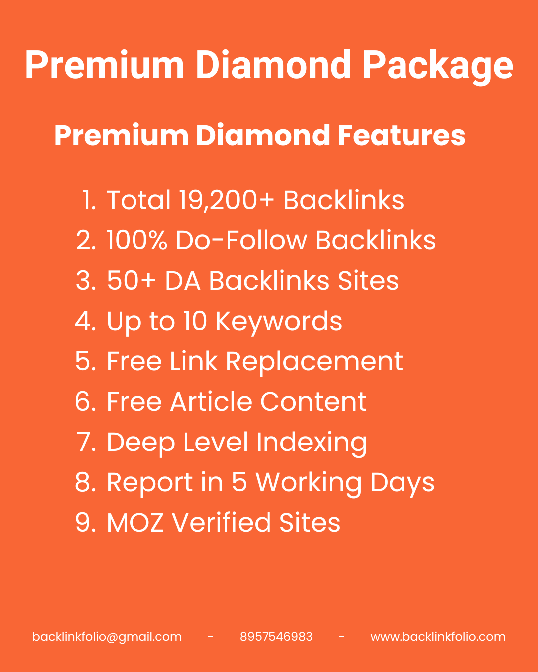 Dimod Package Premium Diamond Package - Backlink Folio