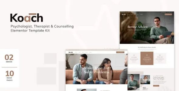 Koach – Life Coach & Counseling Elementor Template Kit
