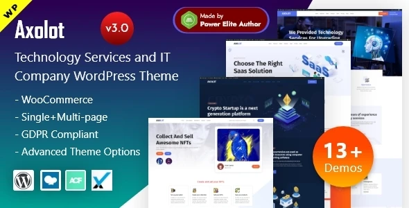 Axolot – IT Startup & Technology Services WordPress Theme