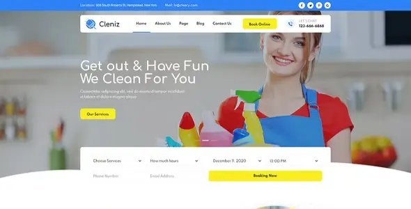 Cleniz – Cleaning Services Elementor Template Kit
